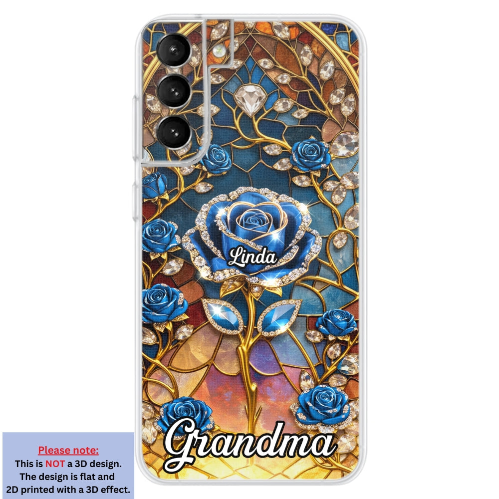 Rose Flower Grandma - Personalized 3D Effect Phone Case