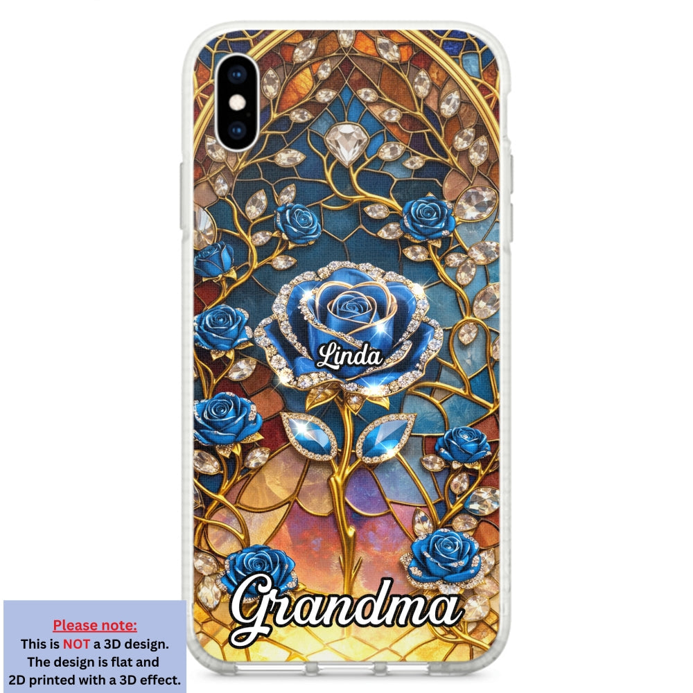 Rose Flower Grandma - Personalized 3D Effect Phone Case