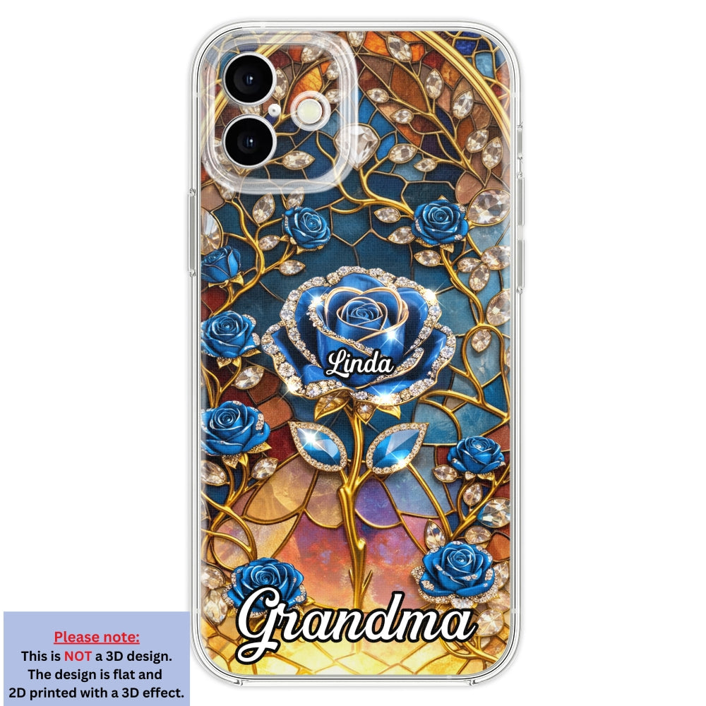 Rose Flower Grandma - Personalized 3D Effect Phone Case