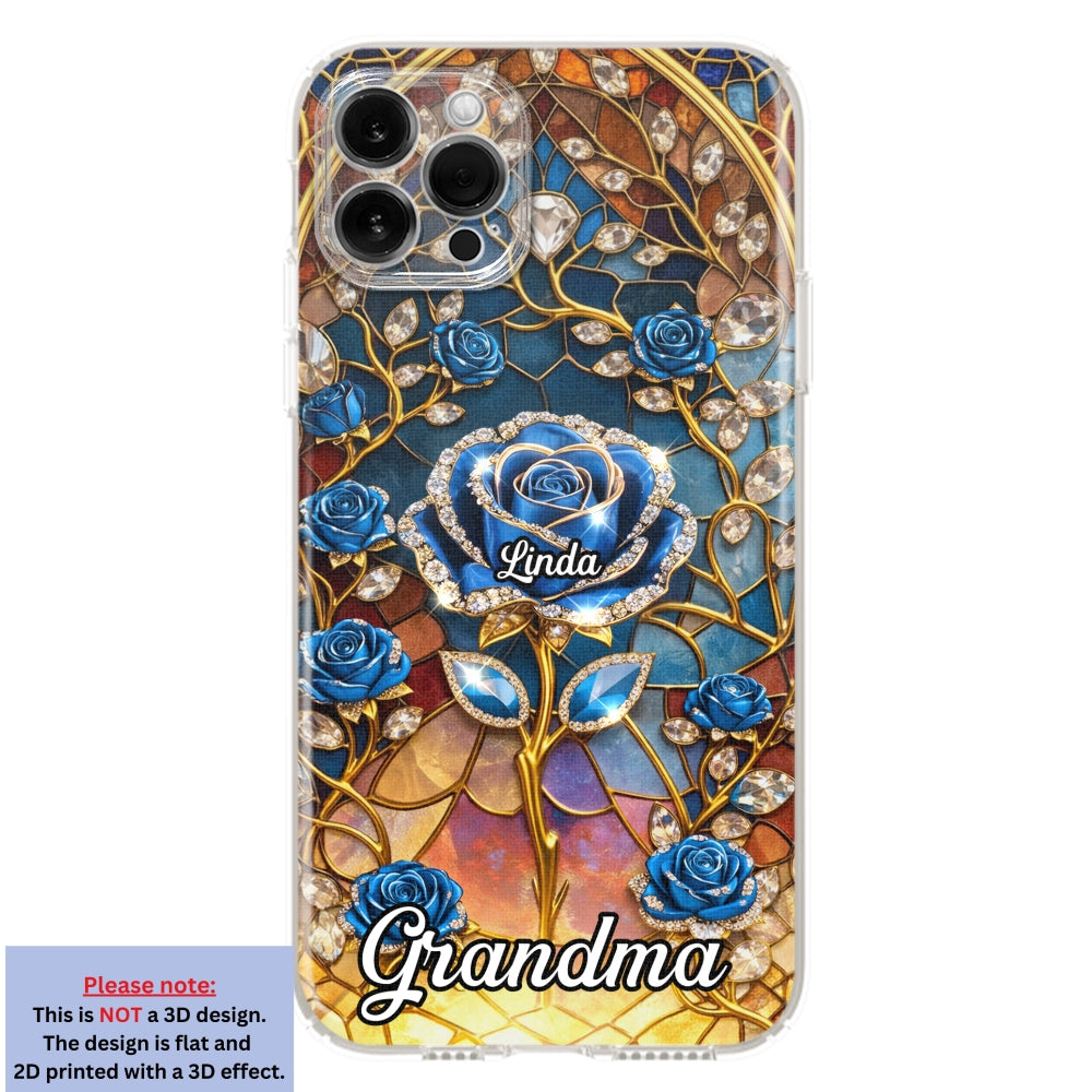 Rose Flower Grandma - Personalized 3D Effect Phone Case