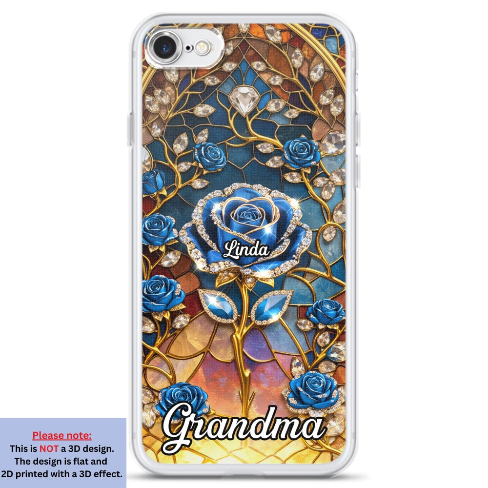 Rose Flower Grandma - Personalized 3D Effect Phone Case