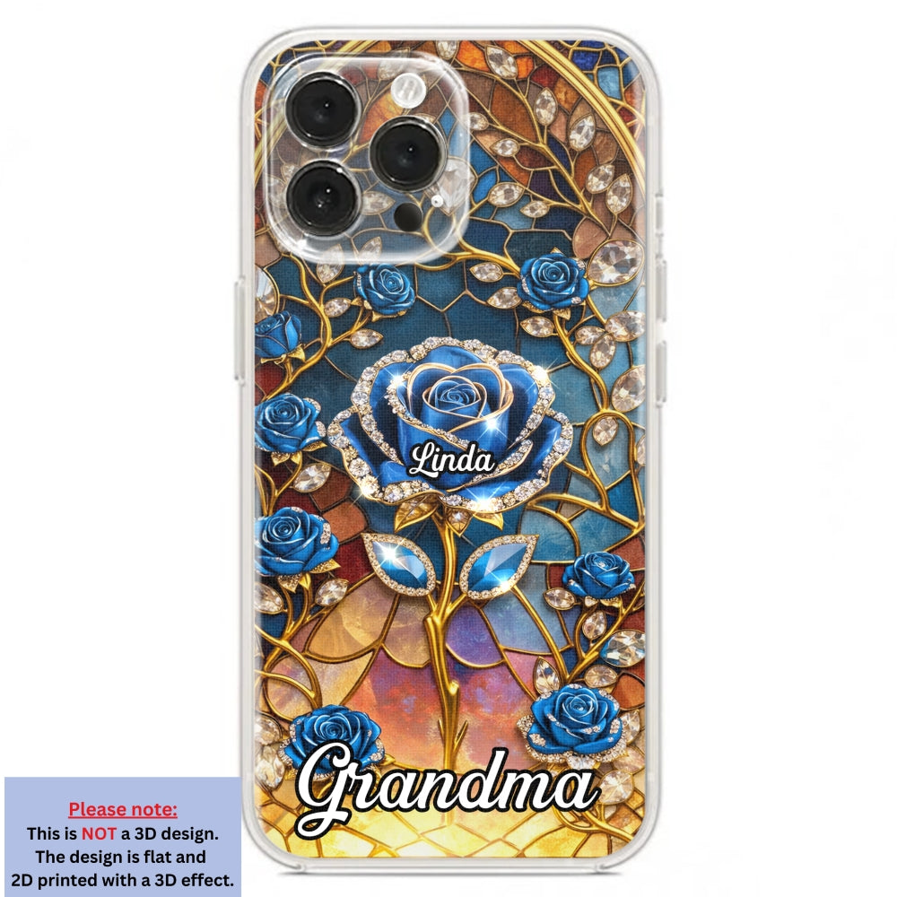 Rose Flower Grandma - Personalized 3D Effect Phone Case