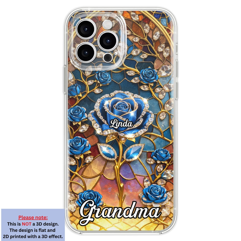 Rose Flower Grandma - Personalized 3D Effect Phone Case