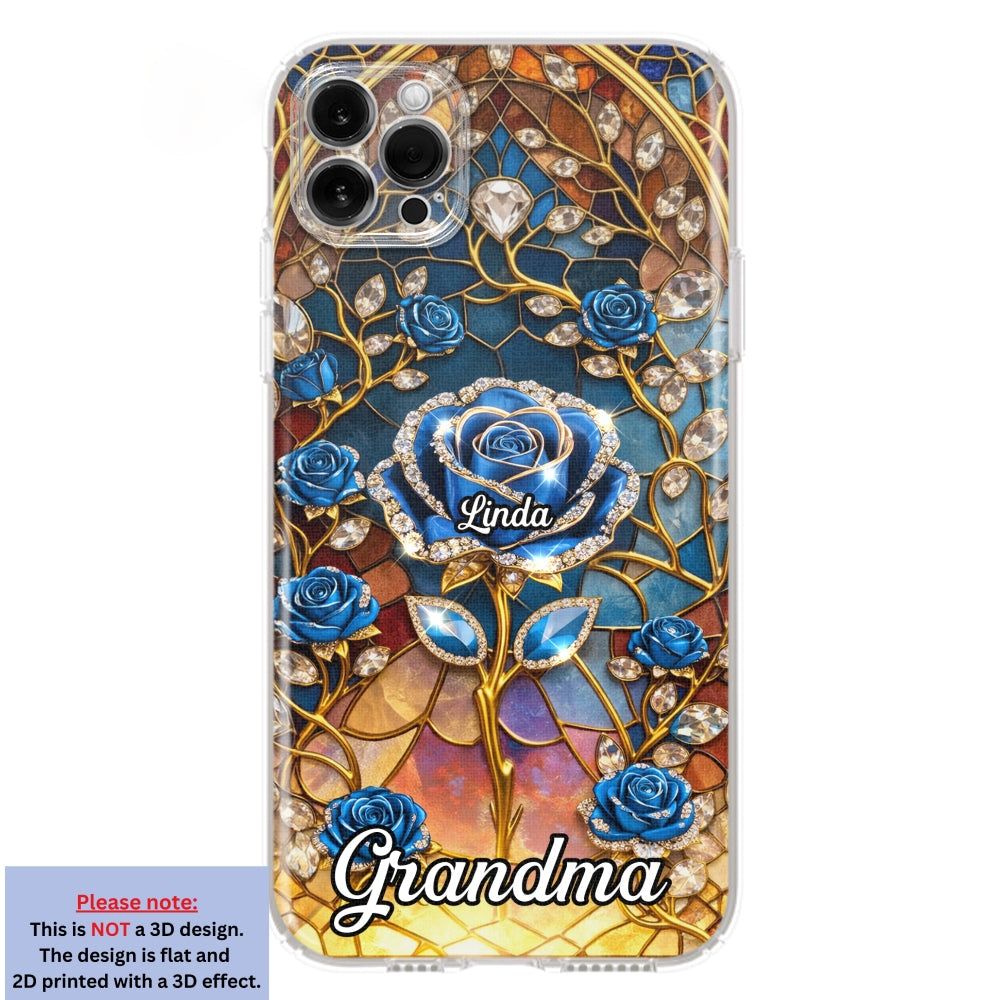 Rose Flower Grandma - Personalized 3D Effect Phone Case