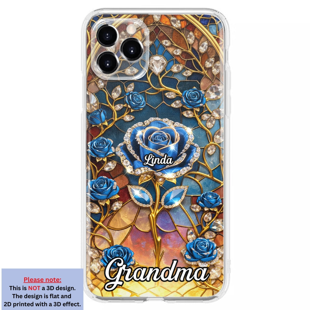 Rose Flower Grandma - Personalized 3D Effect Phone Case