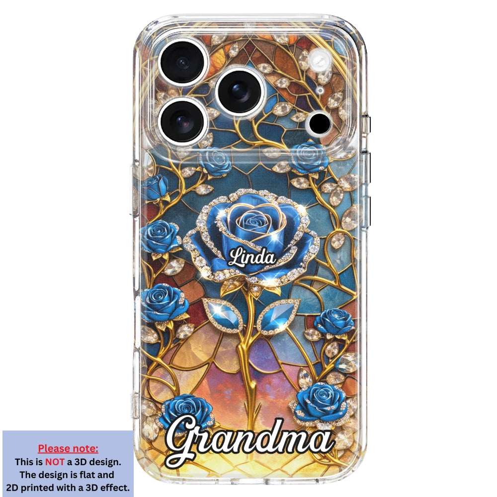 Rose Flower Grandma - Personalized 3D Effect Phone Case