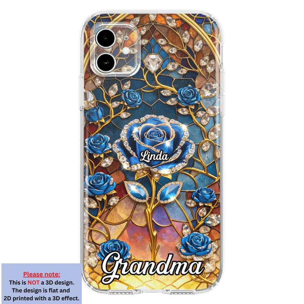 Rose Flower Grandma - Personalized 3D Effect Phone Case