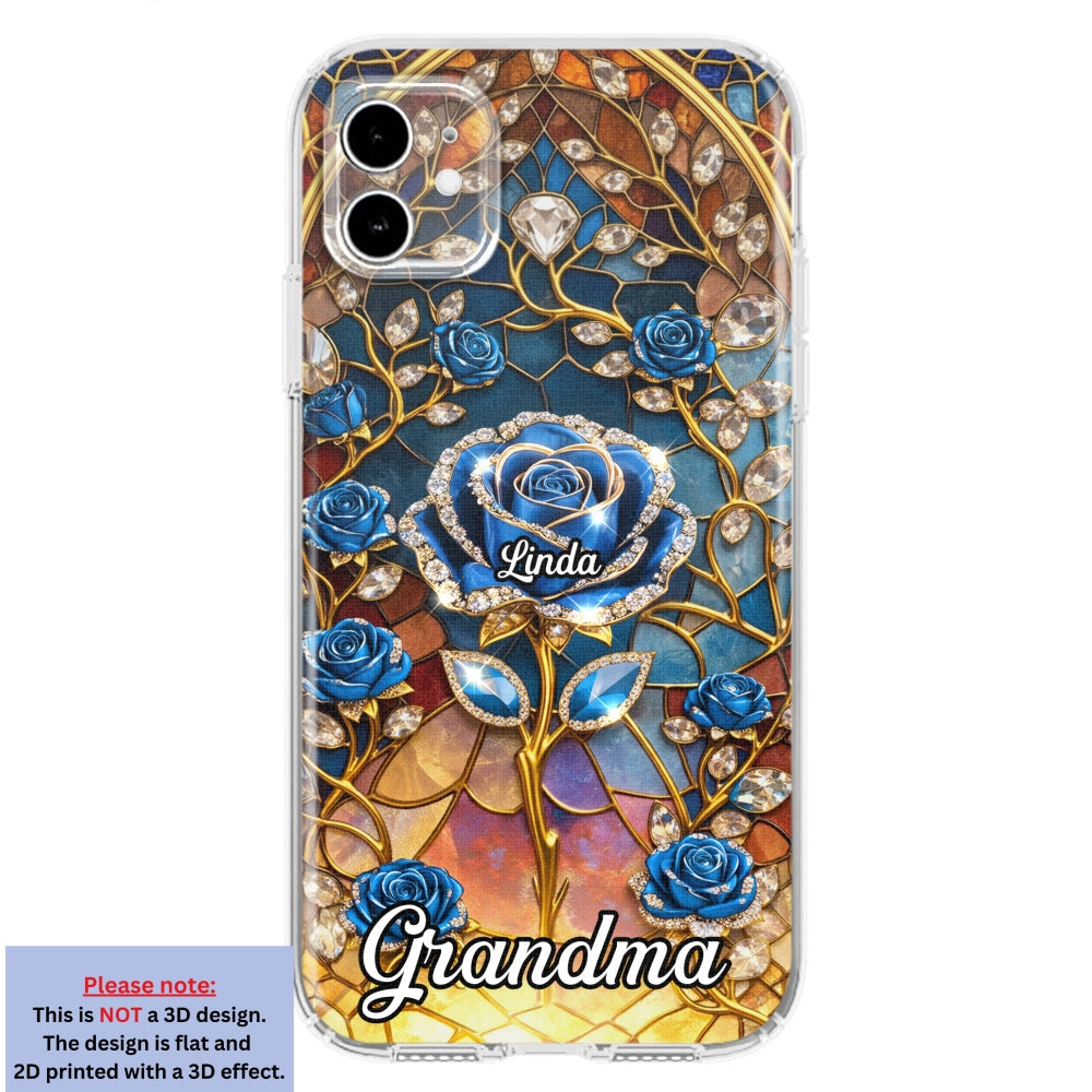Rose Flower Grandma - Personalized 3D Effect Phone Case