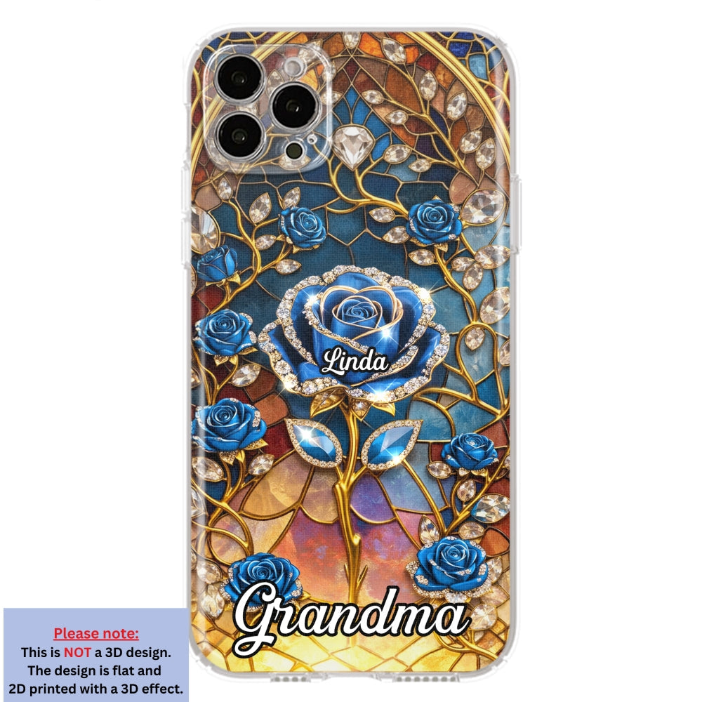 Rose Flower Grandma - Personalized 3D Effect Phone Case