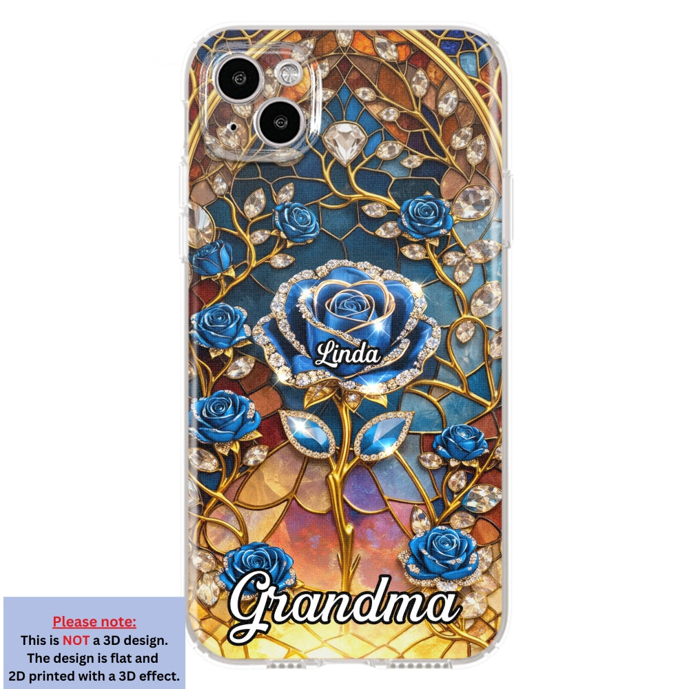 Rose Flower Grandma - Personalized 3D Effect Phone Case