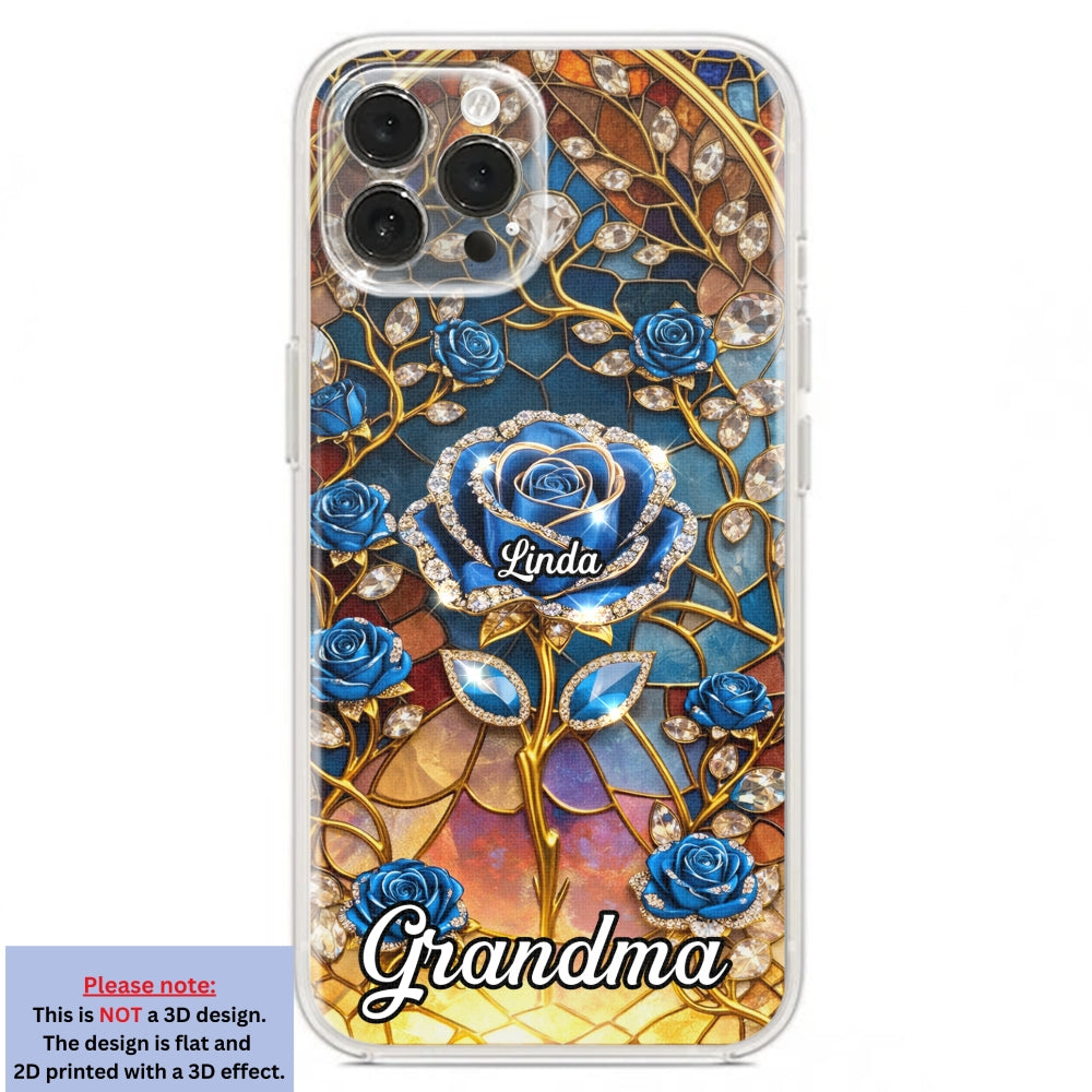 Rose Flower Grandma - Personalized 3D Effect Phone Case