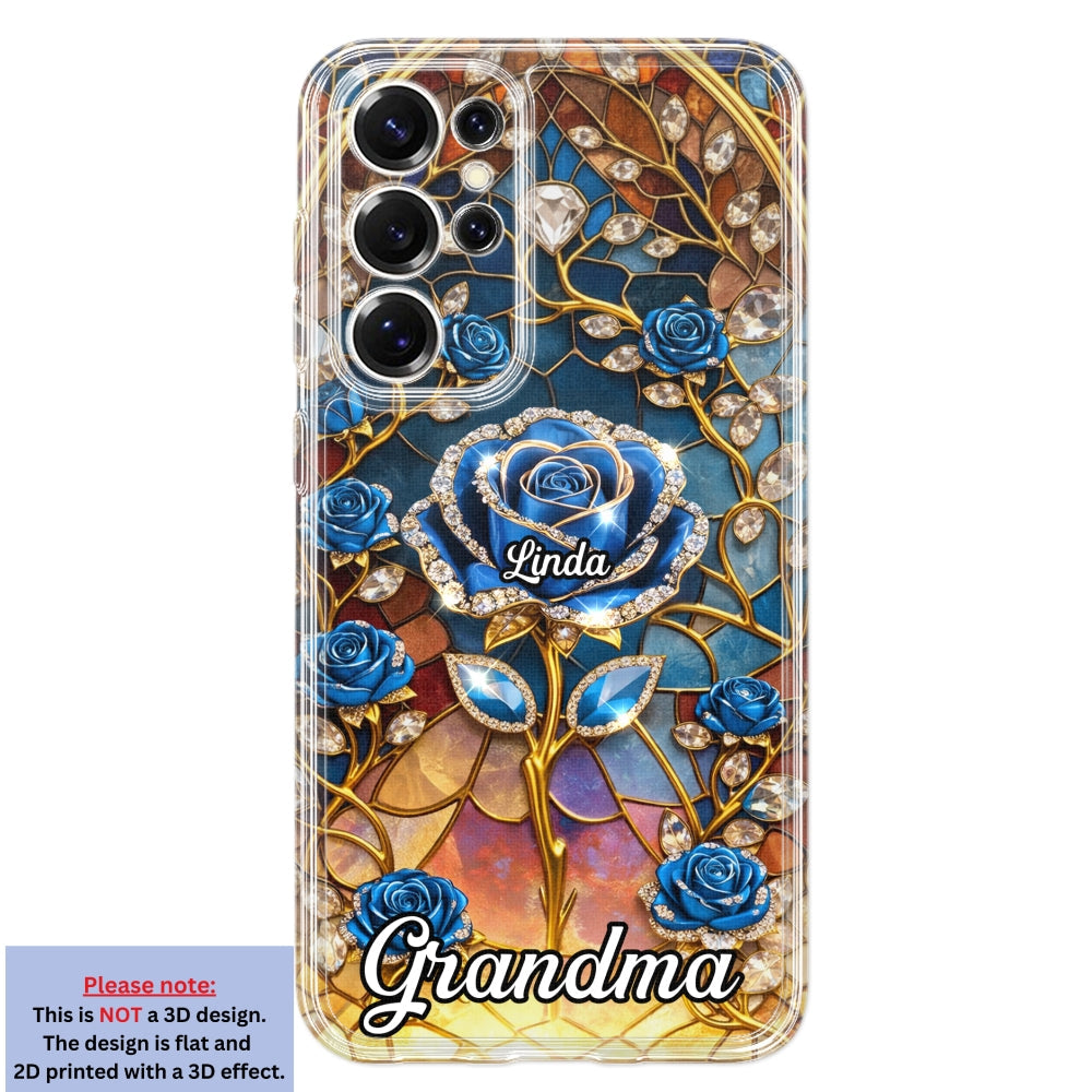 Rose Flower Grandma - Personalized 3D Effect Phone Case