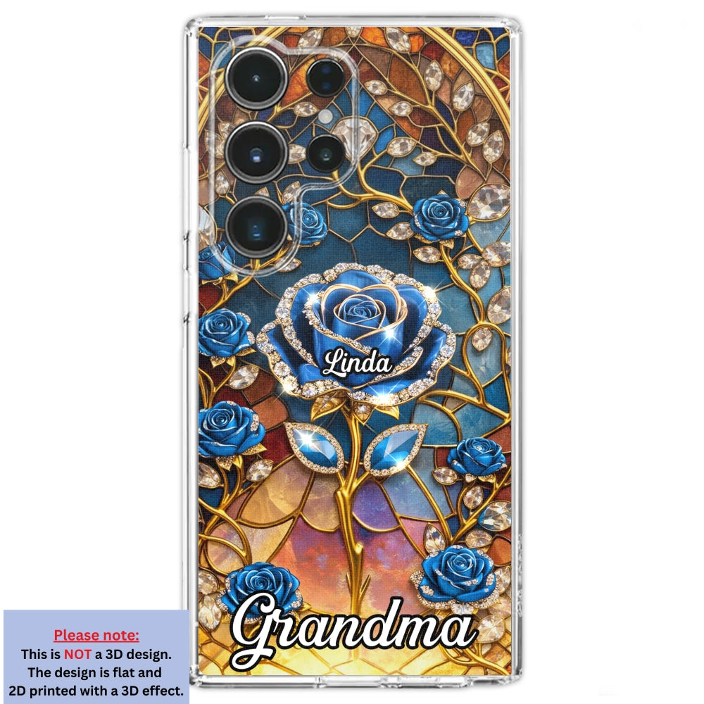 Rose Flower Grandma - Personalized 3D Effect Phone Case