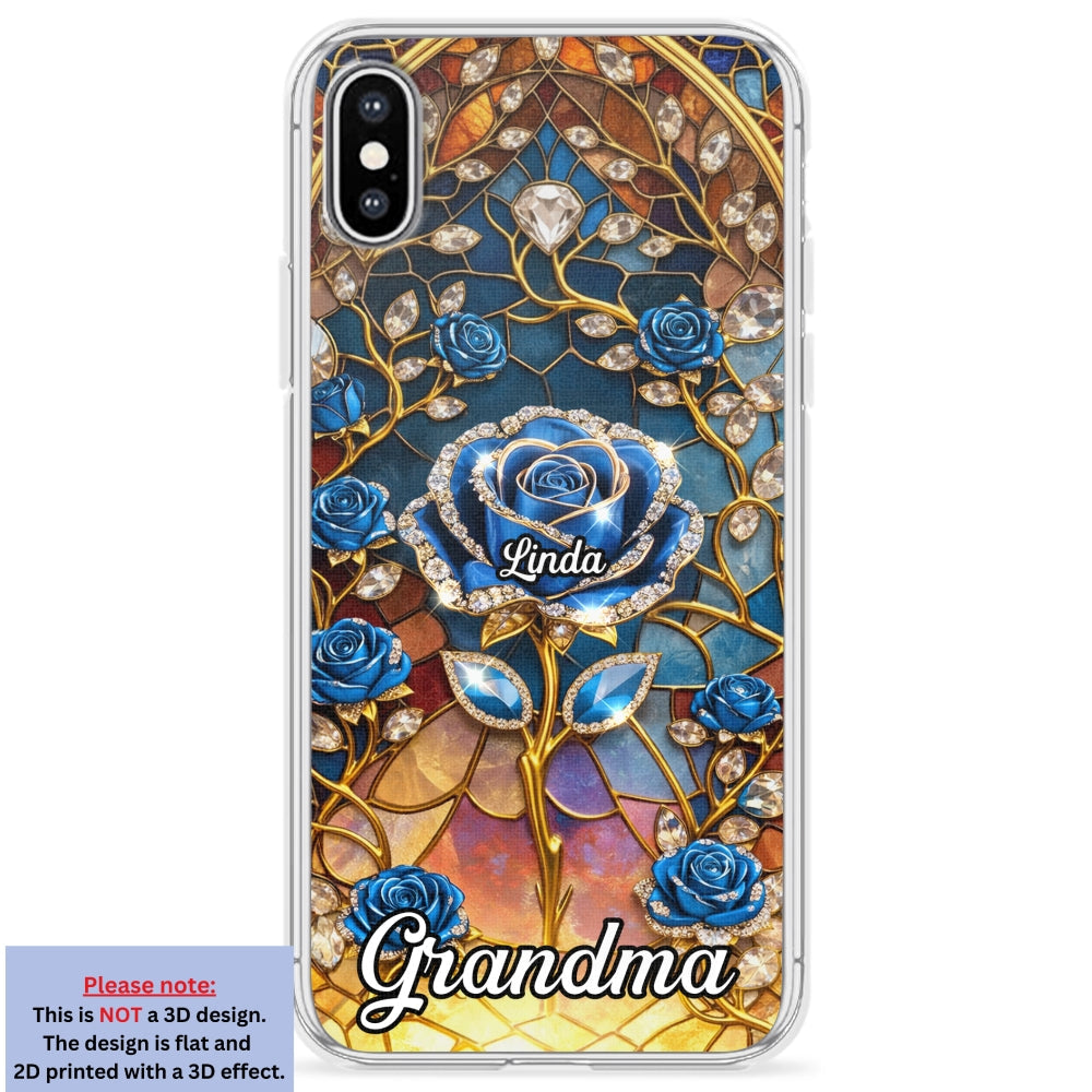 Rose Flower Grandma - Personalized 3D Effect Phone Case