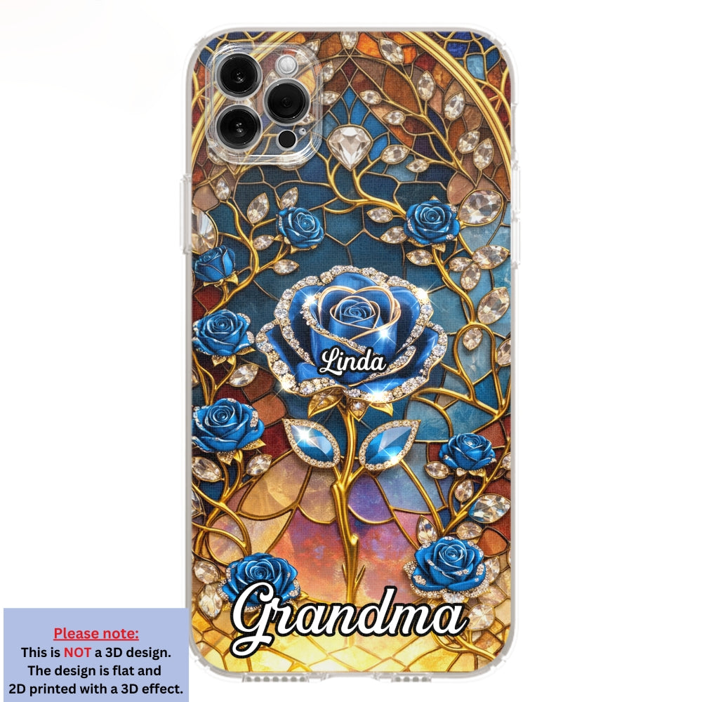 Rose Flower Grandma - Personalized 3D Effect Phone Case