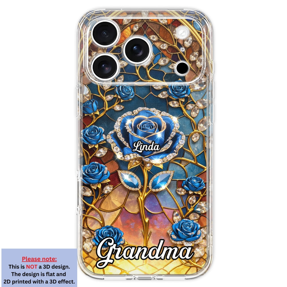 Rose Flower Grandma - Personalized 3D Effect Phone Case