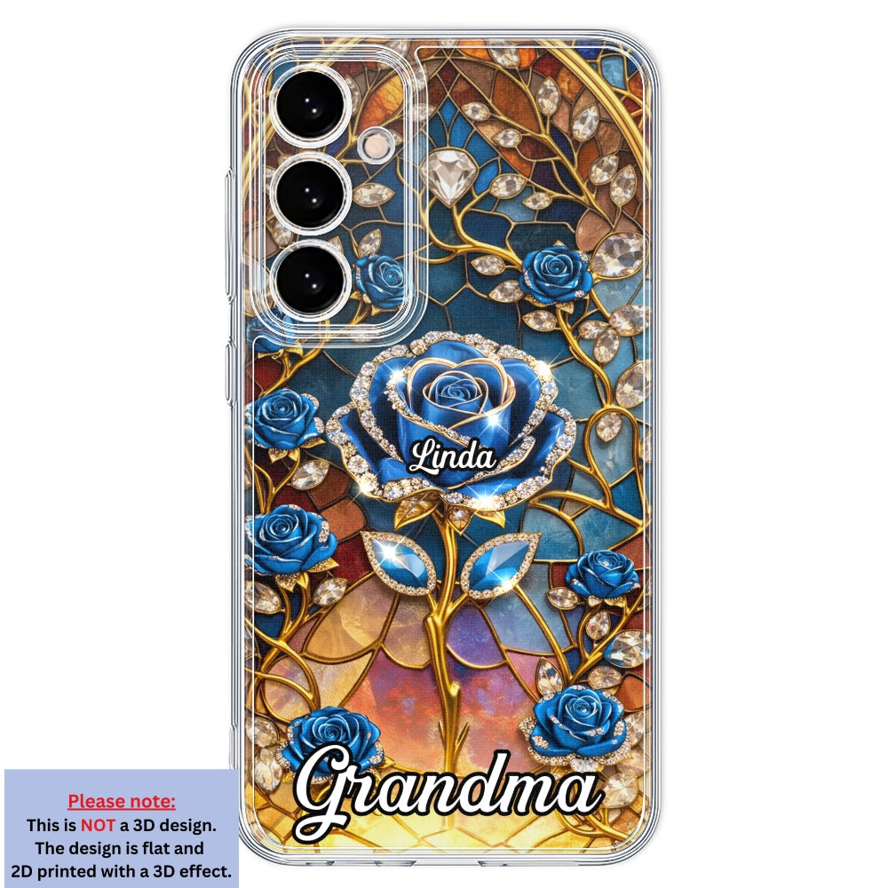 Rose Flower Grandma - Personalized 3D Effect Phone Case