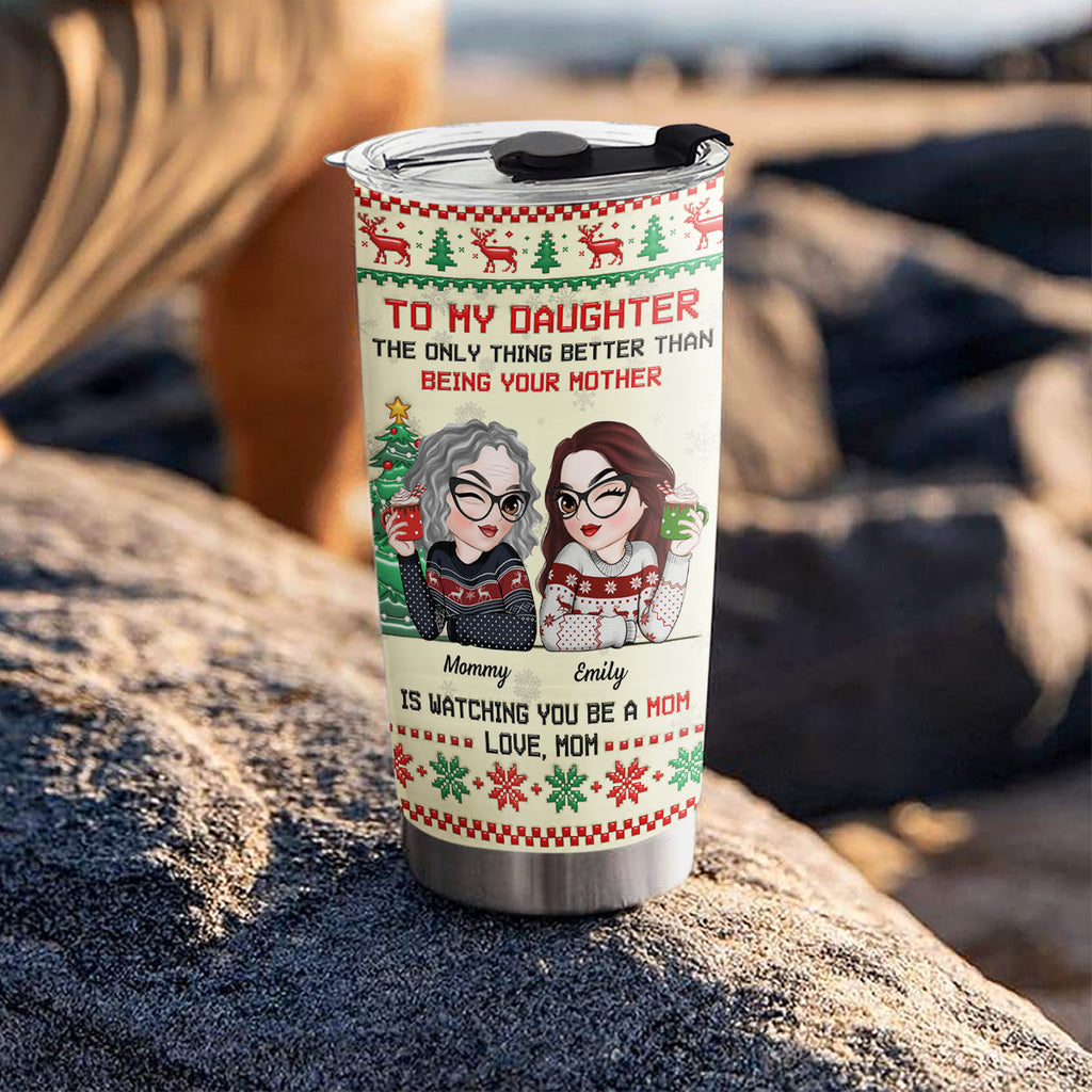 Custom Christmas Birthday Gifts For Daughter • To My Daughter Merry Christmas - Personalized 3D Inflated Effect Tumbler