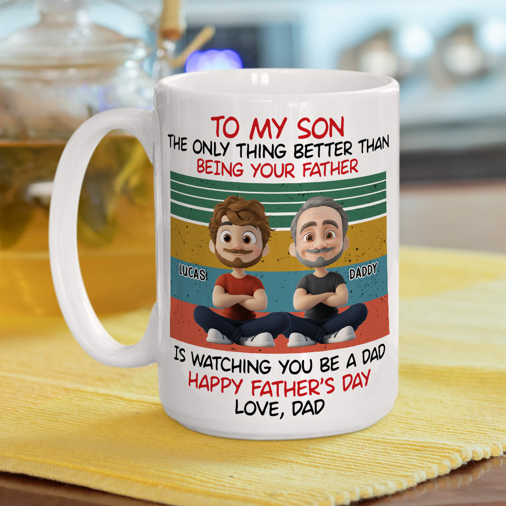 Custom Father's Day Gift For Son • You Are Awesome Son Better Dad - Personalized Coffee Mug