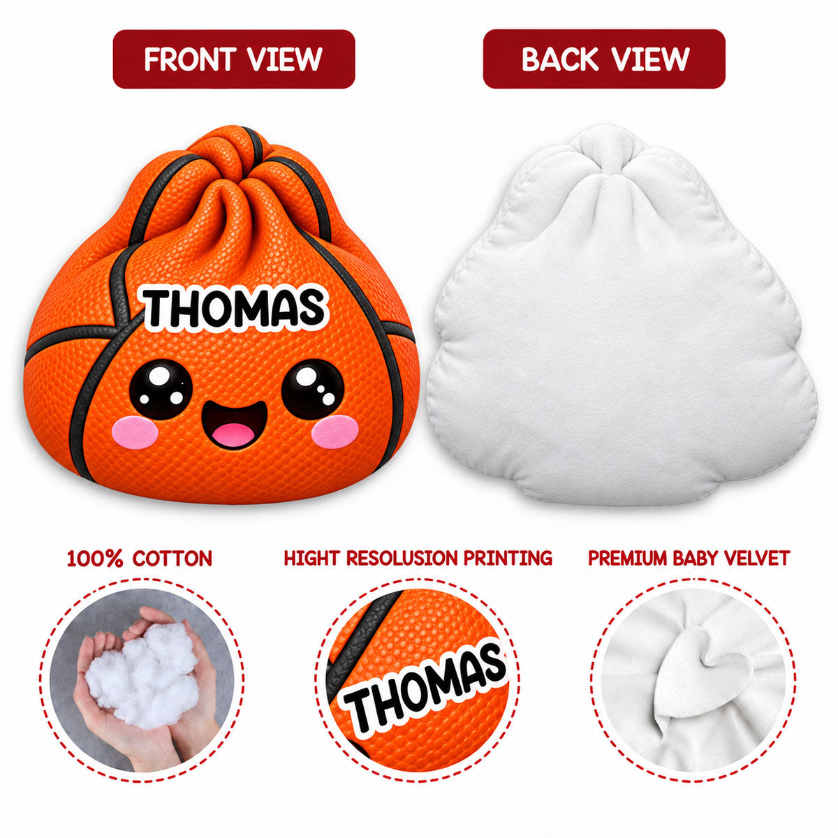 Squishy Sport - Personalized Shaped Pillow