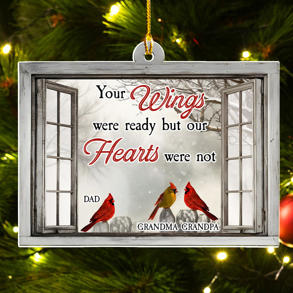 Custom Memorial Christmas Ornament, Sympathy Keepsake •  Beautiful Cardinal - Personalized Acrylic Ornament