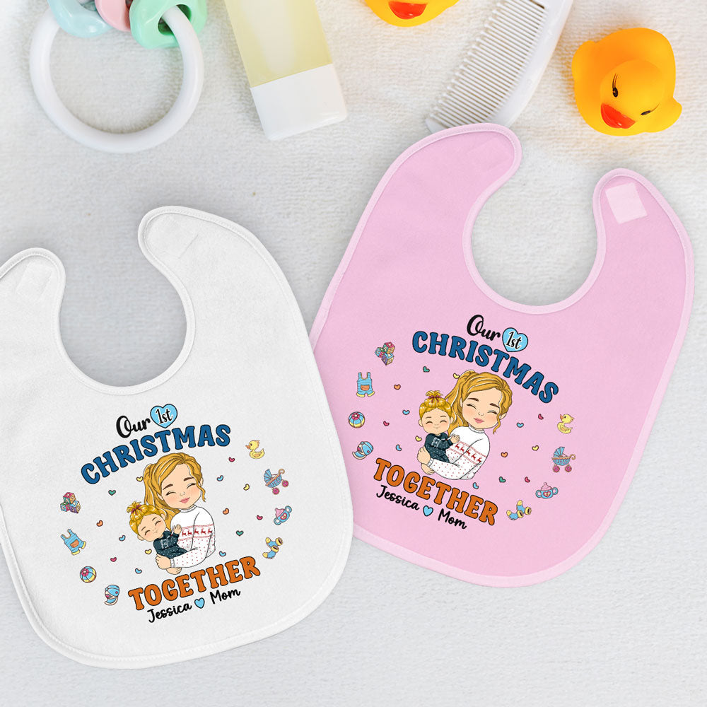 1st Mothers Day Together - Personalized Baby Bib