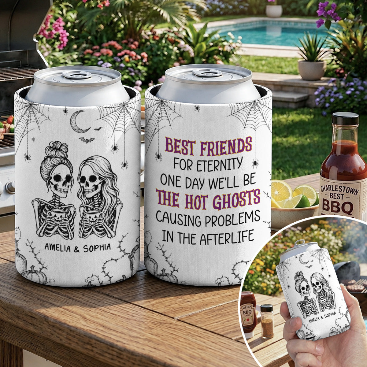 Partners in Fright - Personalized Skinny Can Cooler