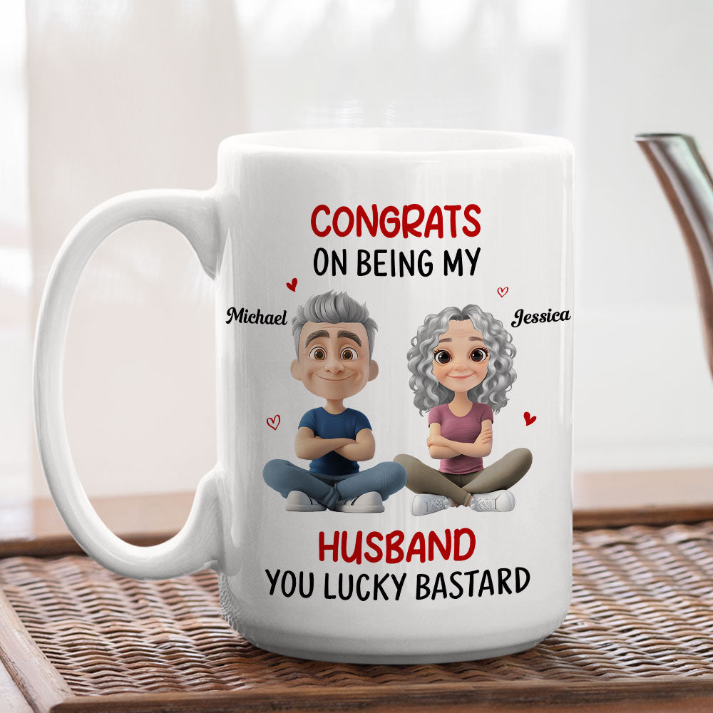 Custom Anniversary Keepsake Gifts For Couple • Congrats My Husband - Personalized Coffee Mug