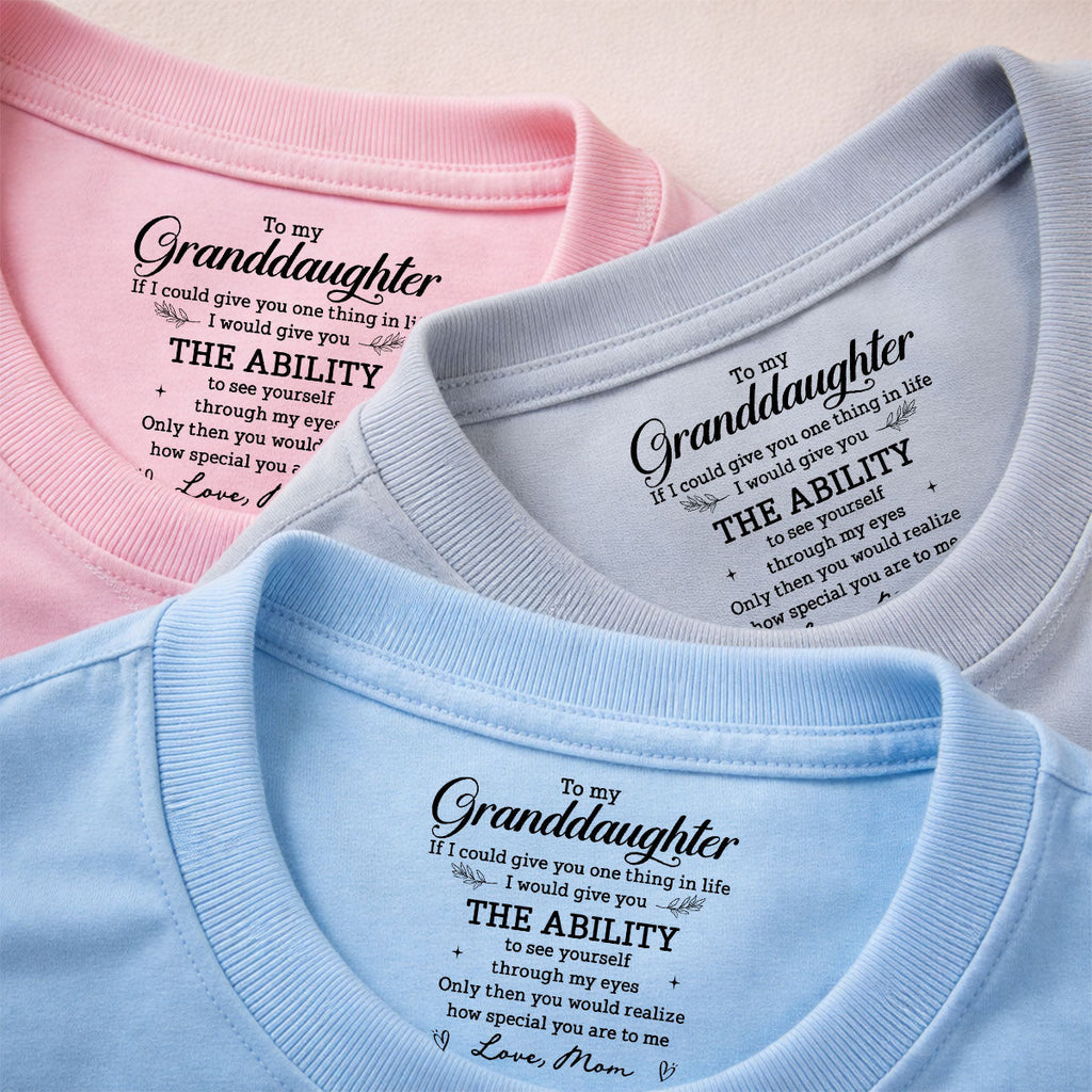 Custom Christmas & Birthday Gift for Daughter • How Special You Are - Personalized Inside Neck Print T-Shirt