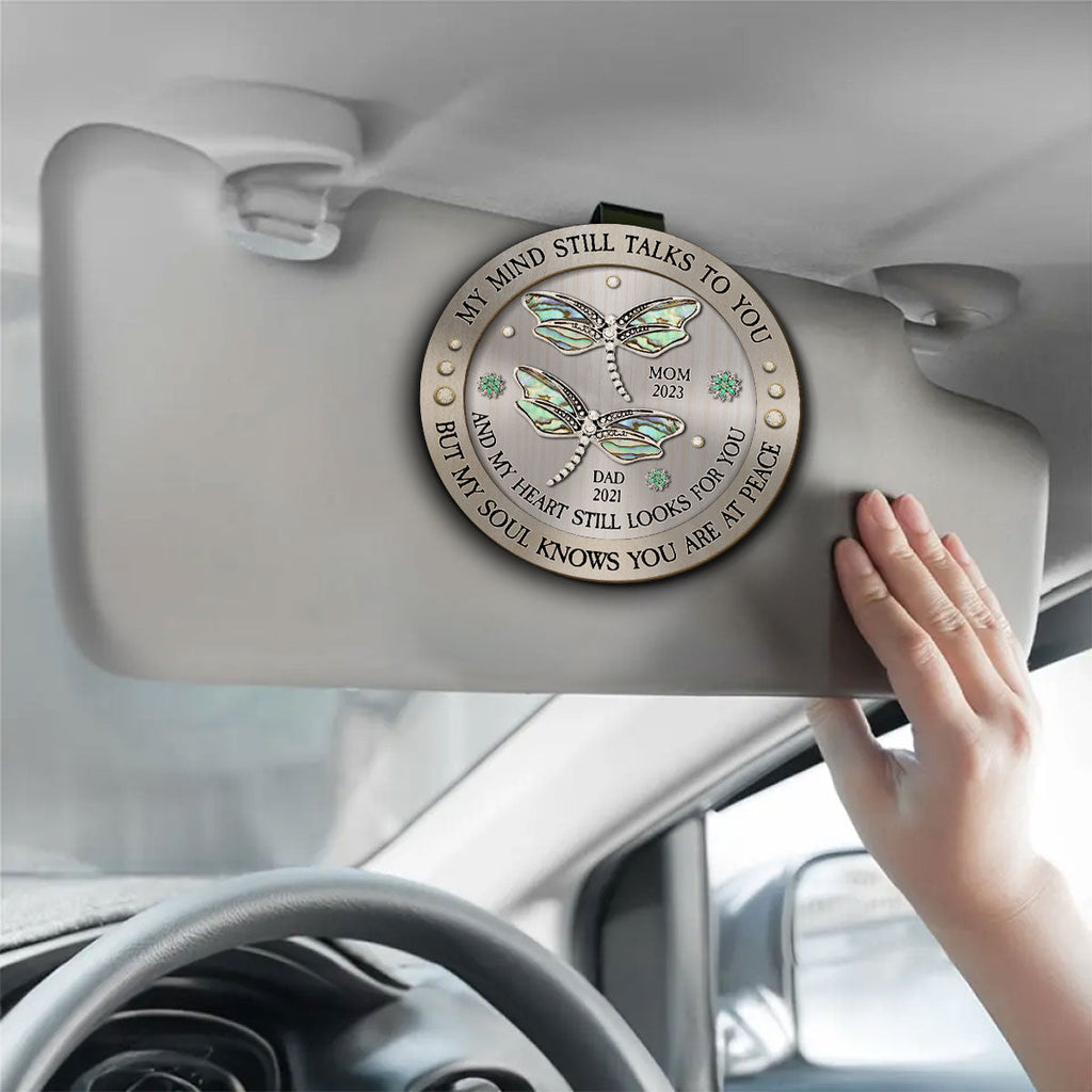Dragonfly My Mind My Heart My Soul Ver 2 - Personalized Car Visor Clip