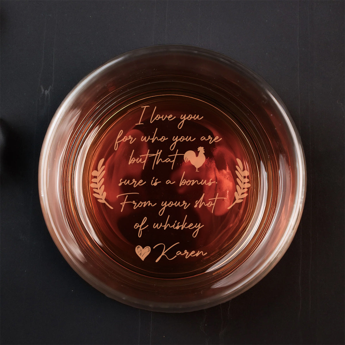 Custom Christmas Anniversary Birthday Drinkware Gifts for Couple • I Love You For Who You Are - Personalized Engraved Whiskey Glass