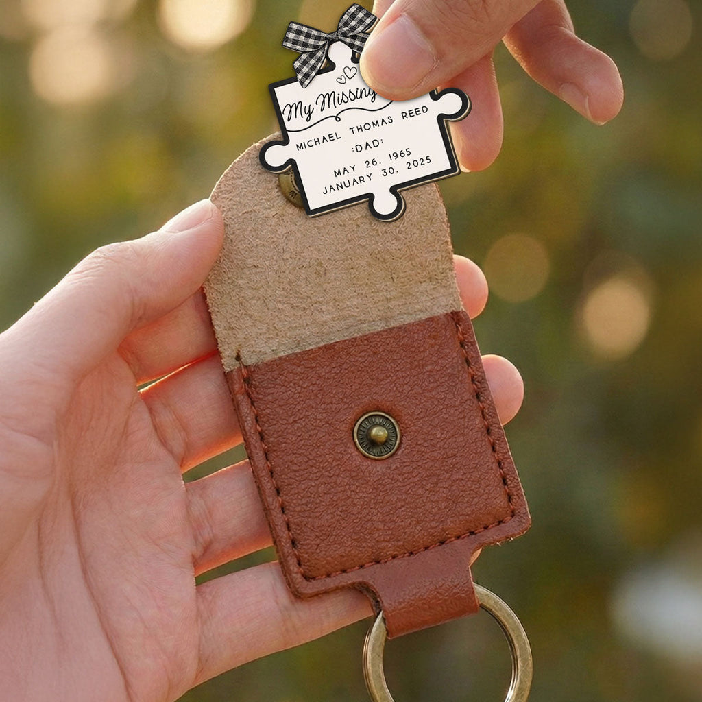 Custom Memorial Coin Keychain, Sympathy Keepsake • You Complete Me From Heaven - Personalized Wooden Pocket Hug