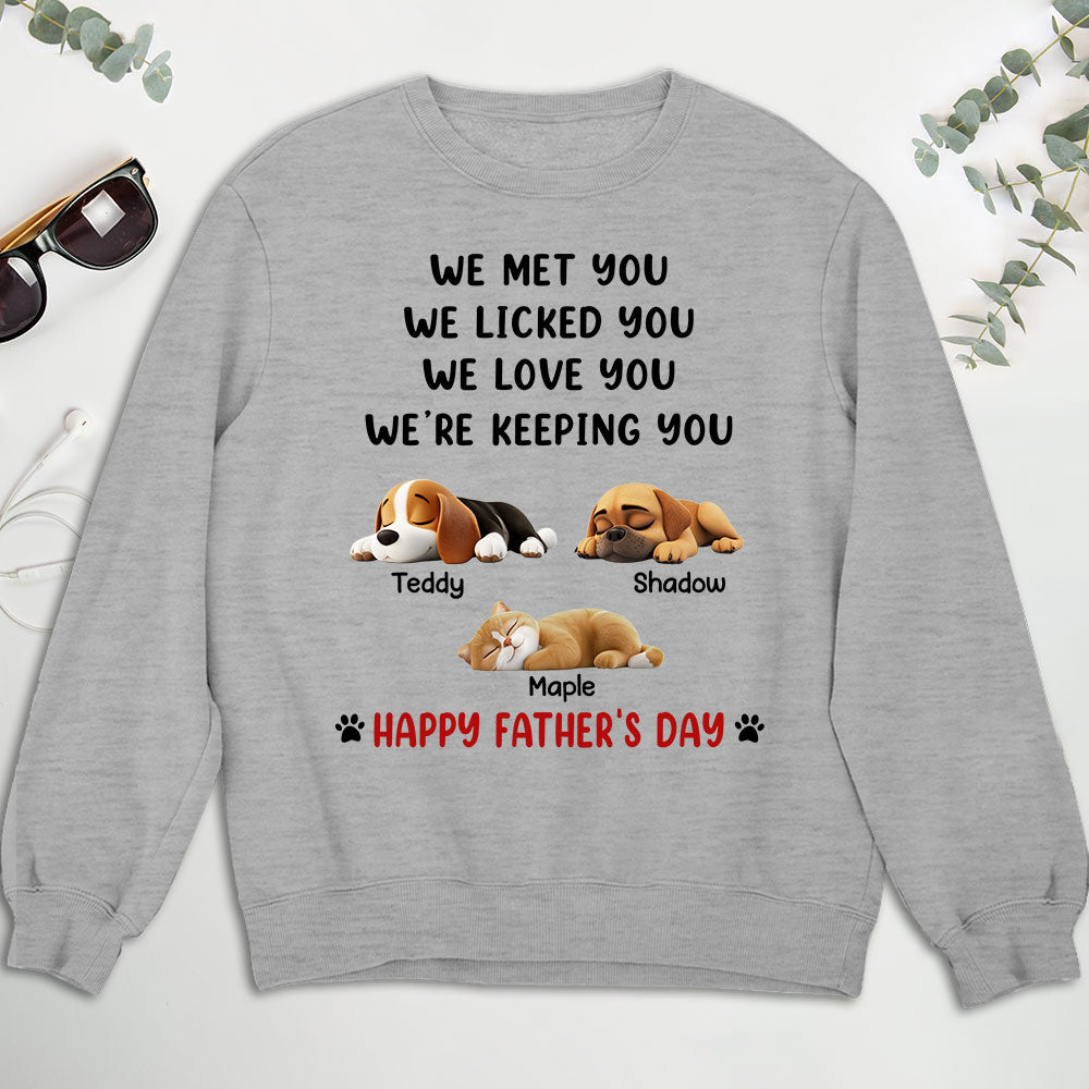 Custom Christmas & Birthday Keepsake Gift • White Ver We Licked And Love You Ver Pet - Personalized Shirt