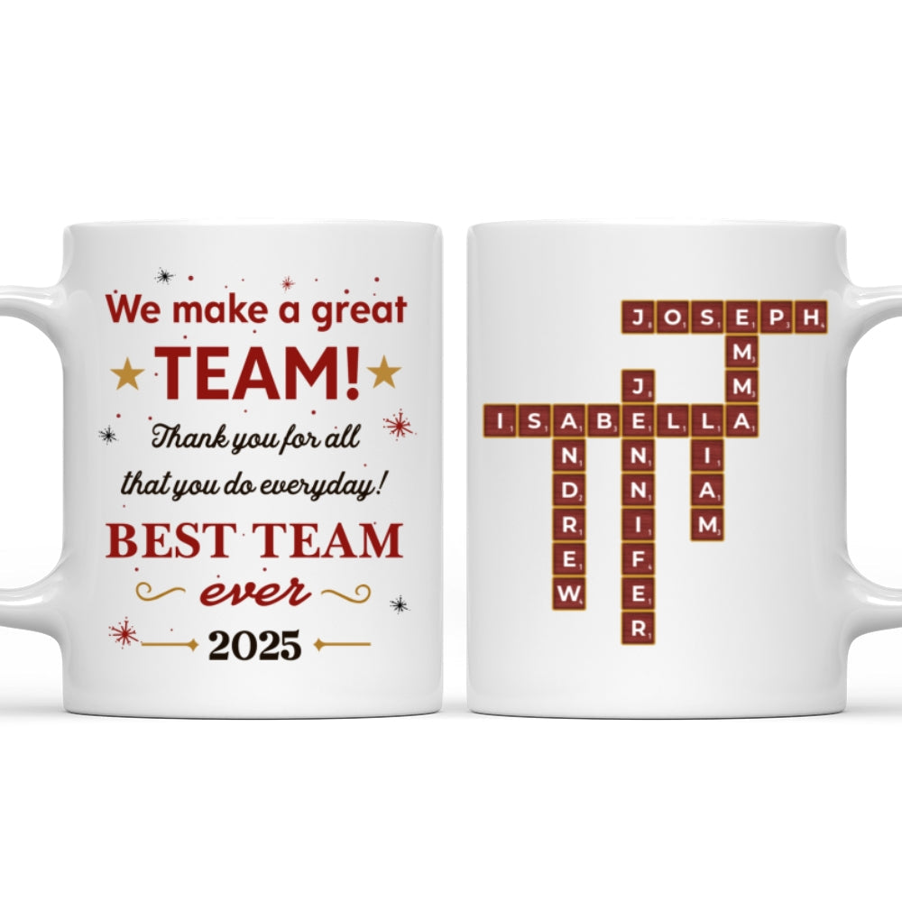 Custom Coworker, Christmas & Birthday Team Appreciation Gift • Together Everyone Achieves More Always - Personalized Coffee Mug