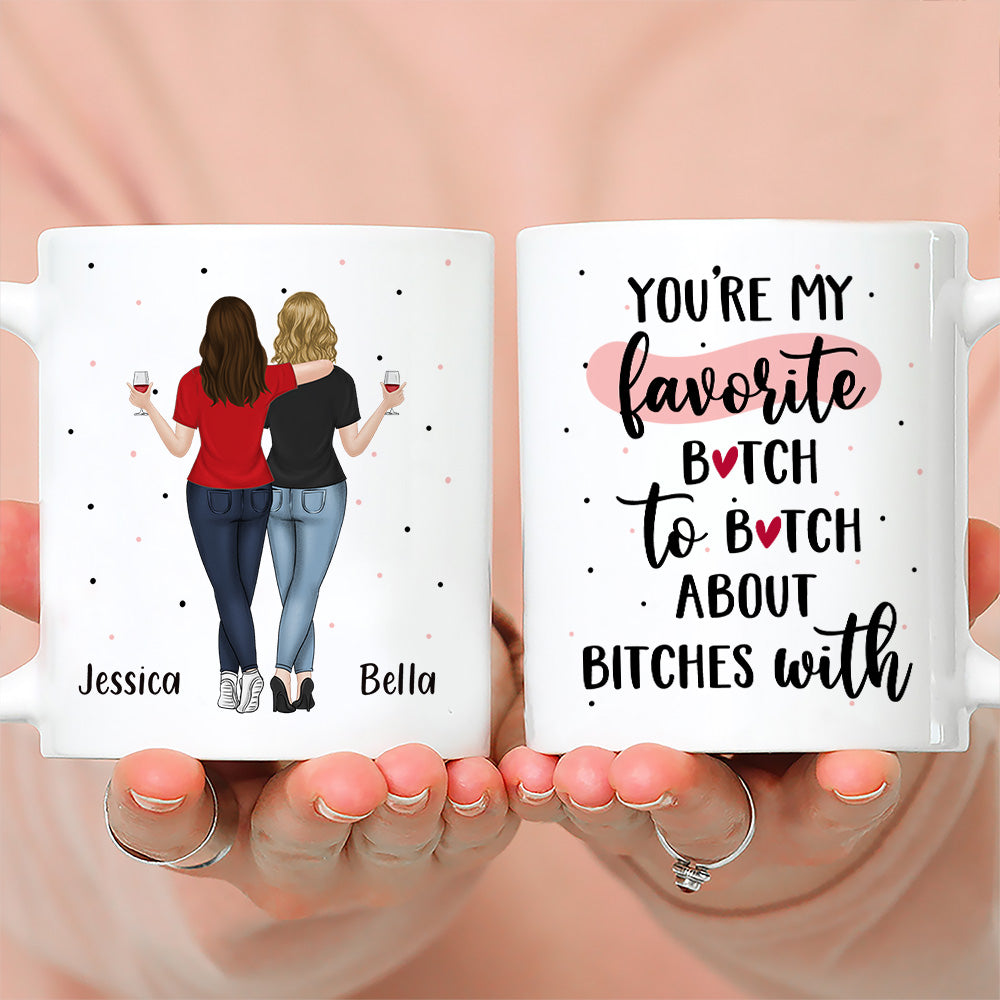 Custom Best Friend, Christmas & Birthday Friendship Keepsake Gift • Best Besties - Personalized Coffee Mug