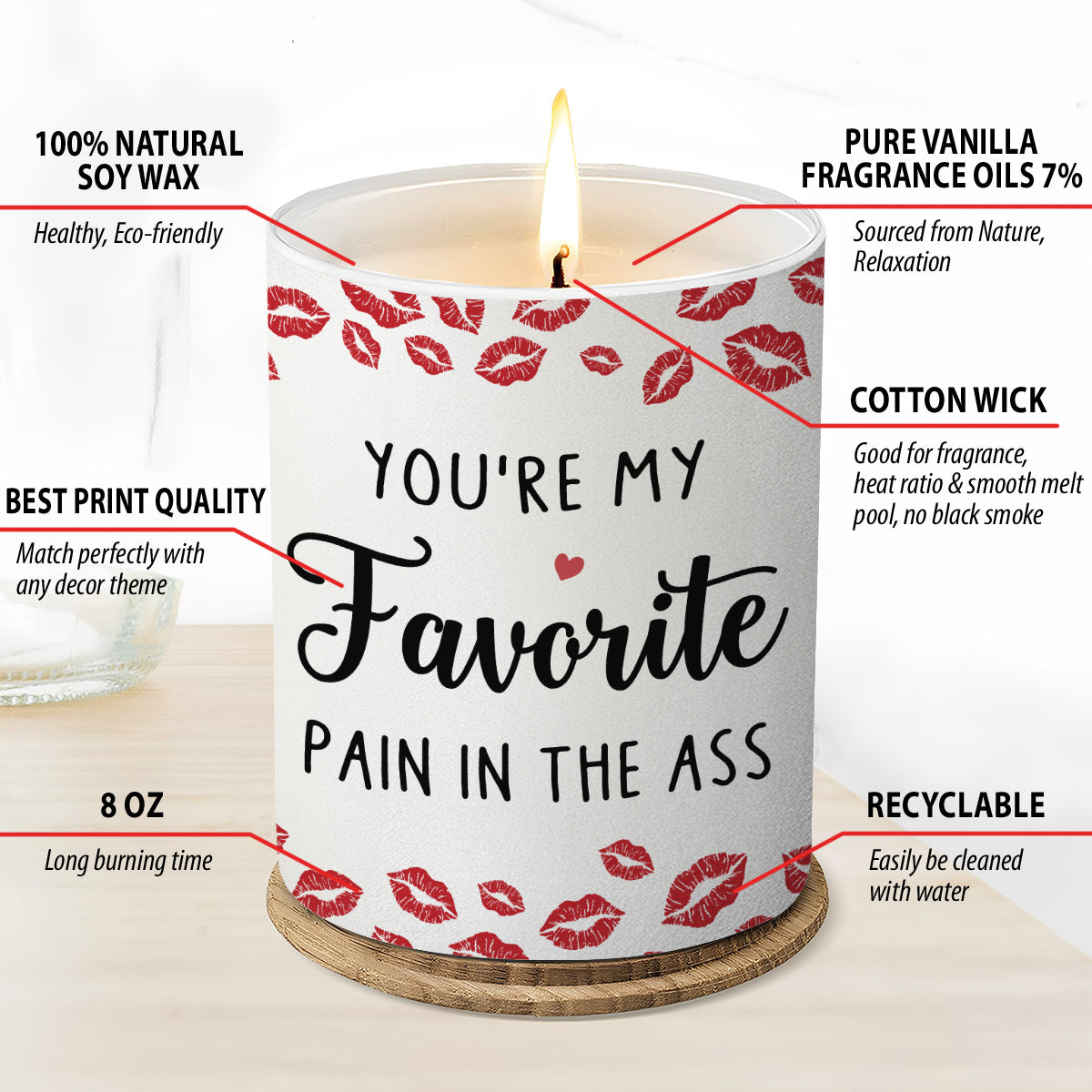 My Favourite Pain - Personalized Candle