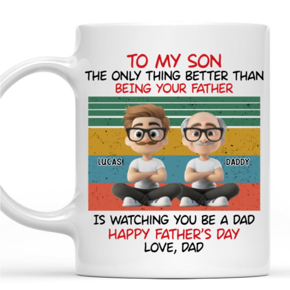 Custom Father's Day Gift For Son • You Are Awesome Son Better Dad - Personalized Coffee Mug