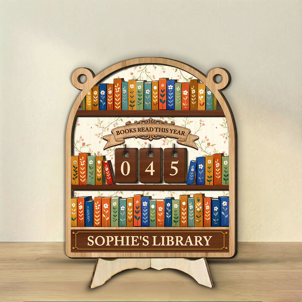 Custom Christmas Hanging Decor, Birthday Housewarming Gift For Book Lovers • s Read This Year - Personalized Tracker Sign