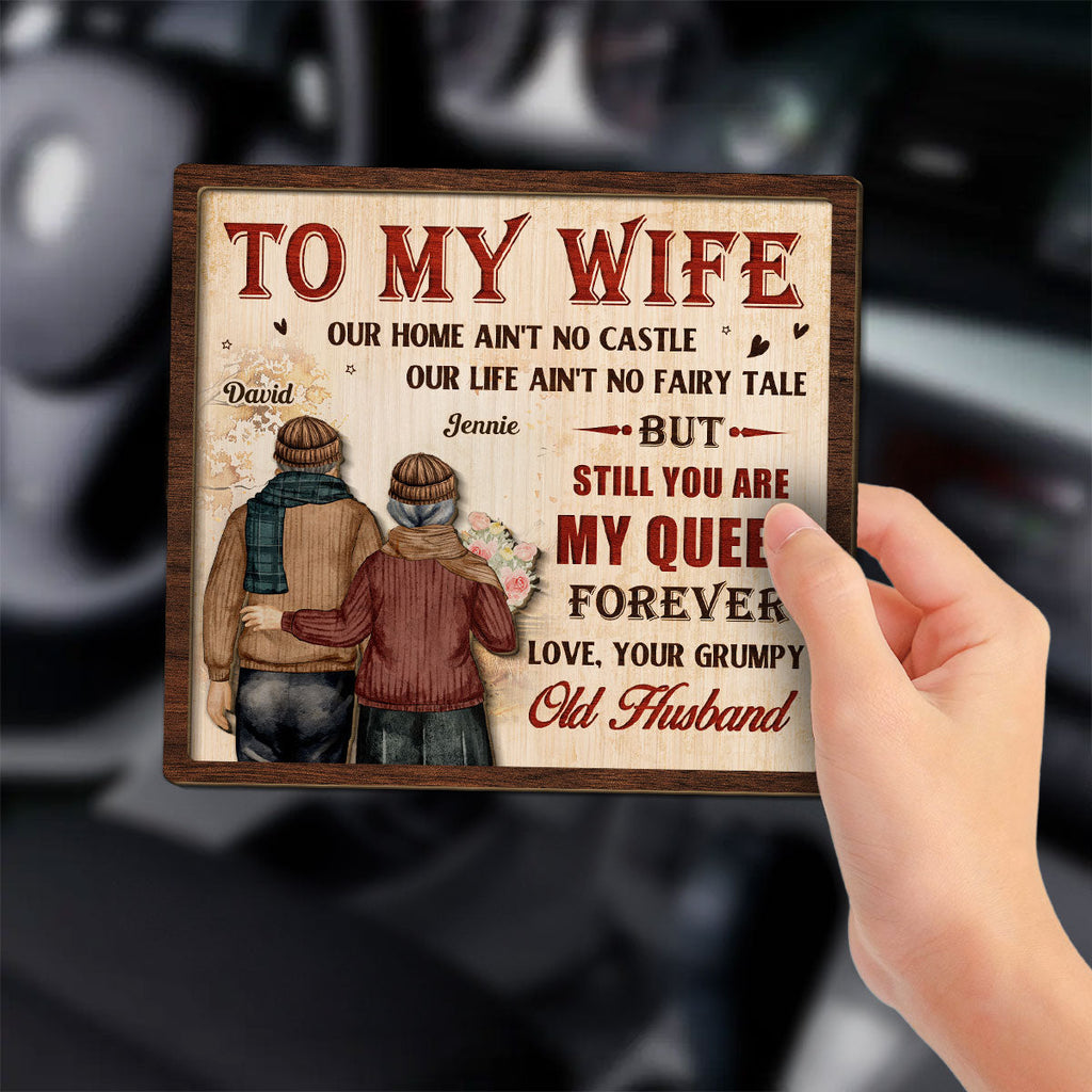 To My Queen - Personalized Car Visor Clip