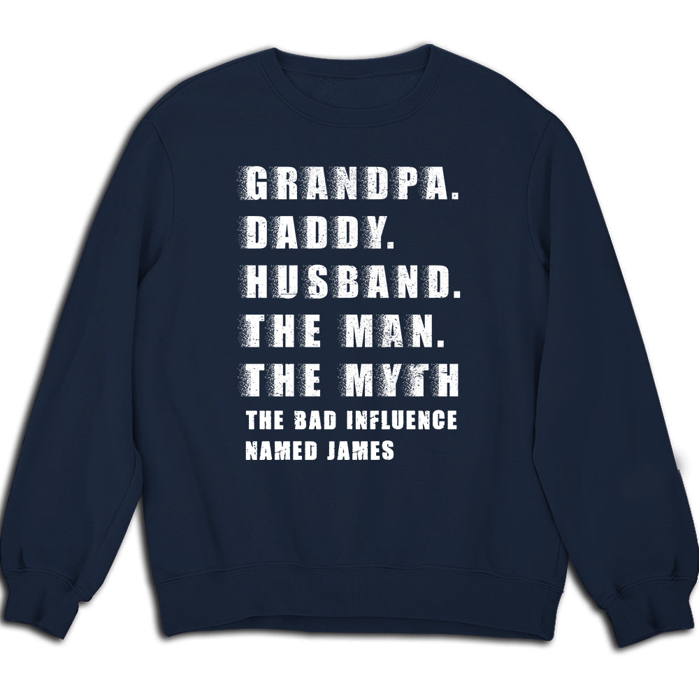 Custom Christmas & Birthday Gift for Dad, Grandpa • The Myth You Know - Personalized Shirt