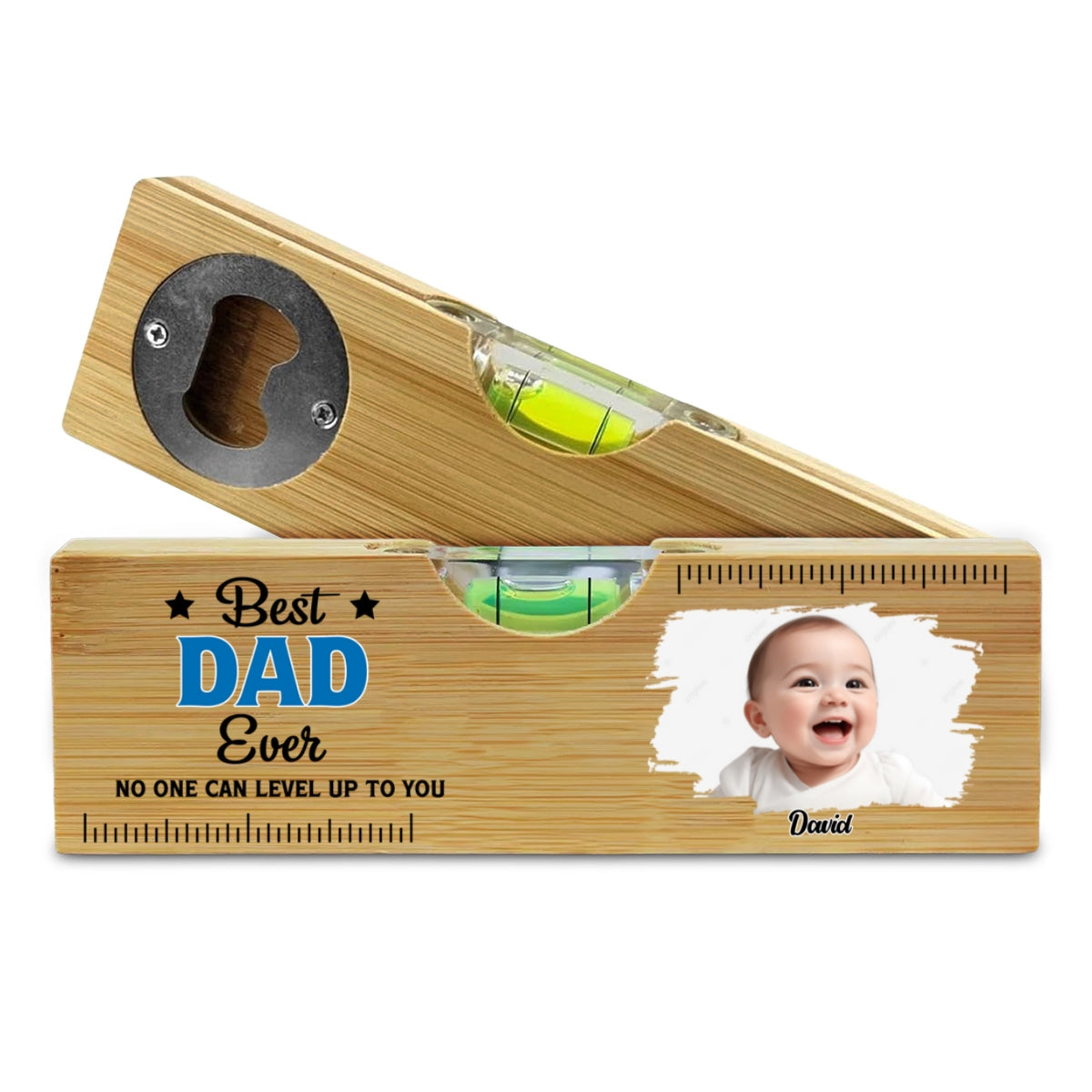 No One Measures Up To You Photo - Personalized Wooden Spirit Level Bottle Opener