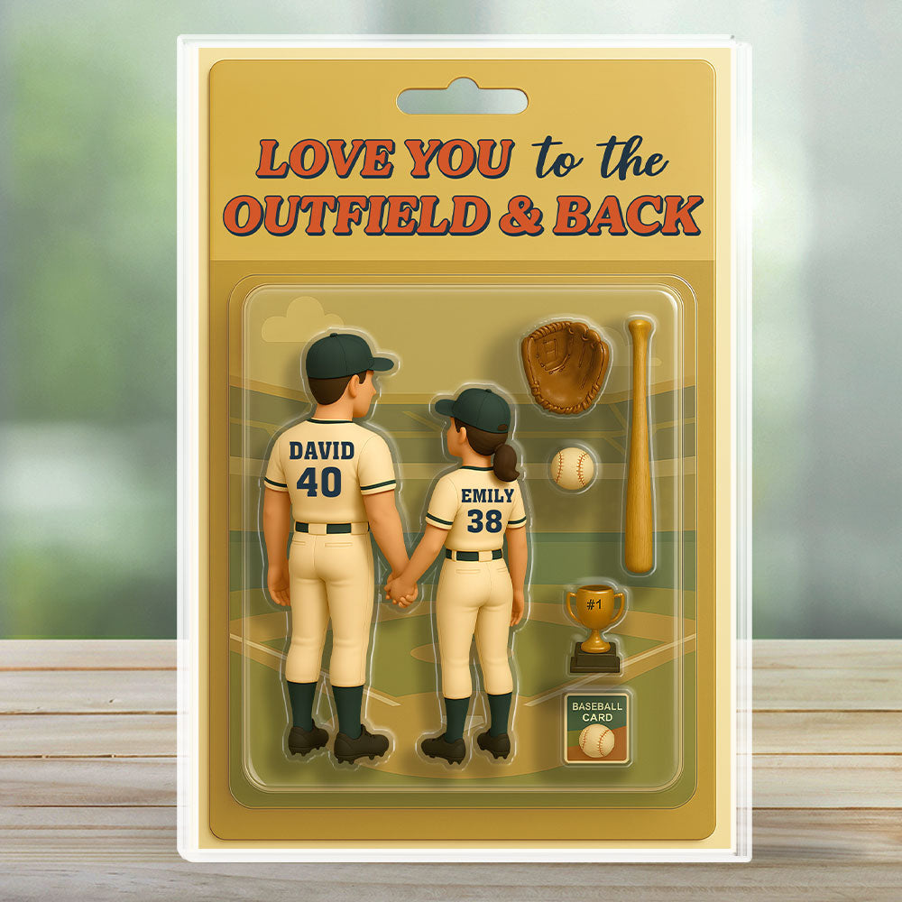 Custom Couple's Decor, Anniversary & Wedding Gift • Baseball Couple - Personalized Acrylic Plaque