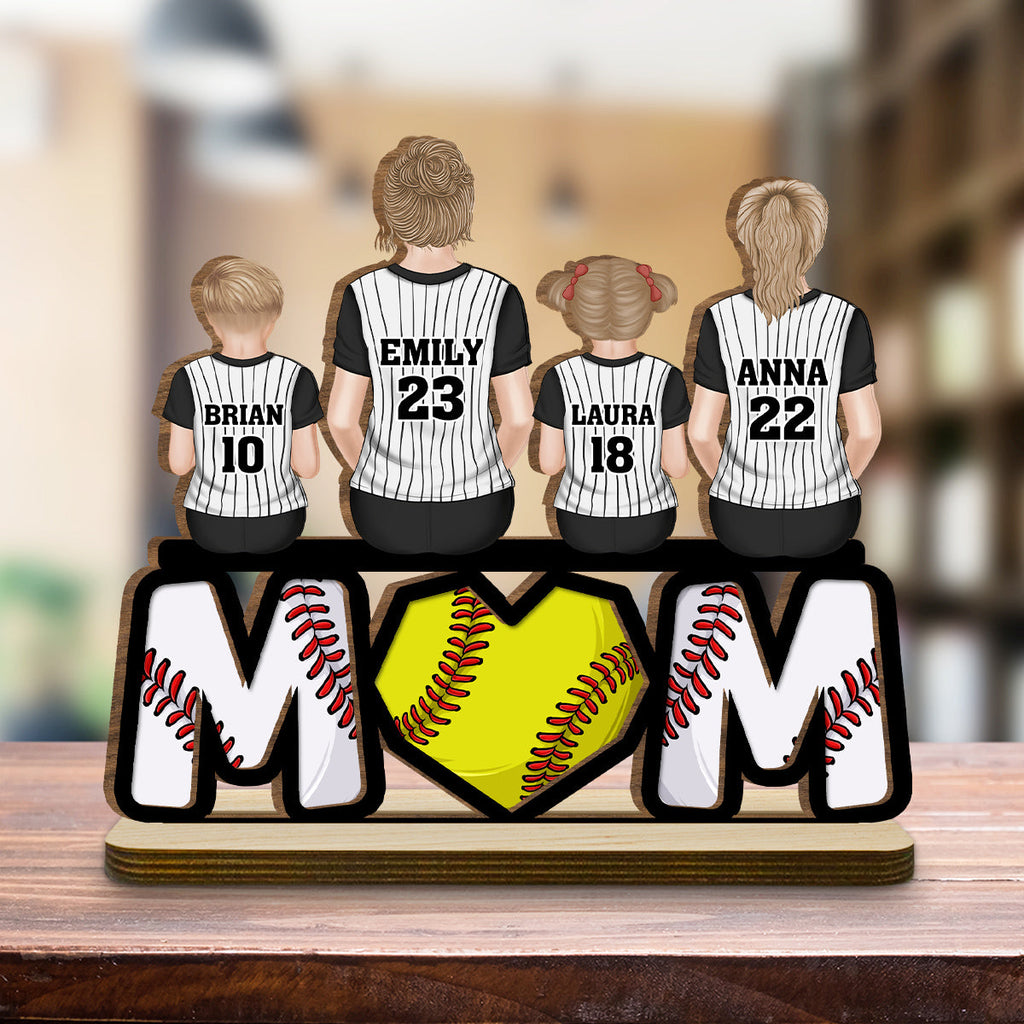 Custom Mother's Day Decor, Gift for Mom & Grandma • Raising Champions With Love - Personalized 2-Layer Wood Plaque With Flat Base