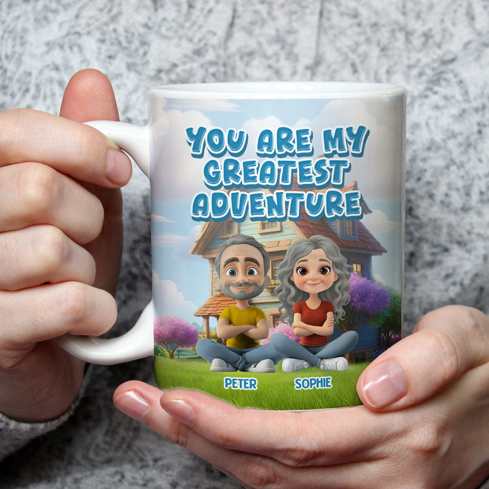Custom Anniversary Keepsake Gifts For Couple • You Are My Greatest Adventure - Personalized Coffee Mug