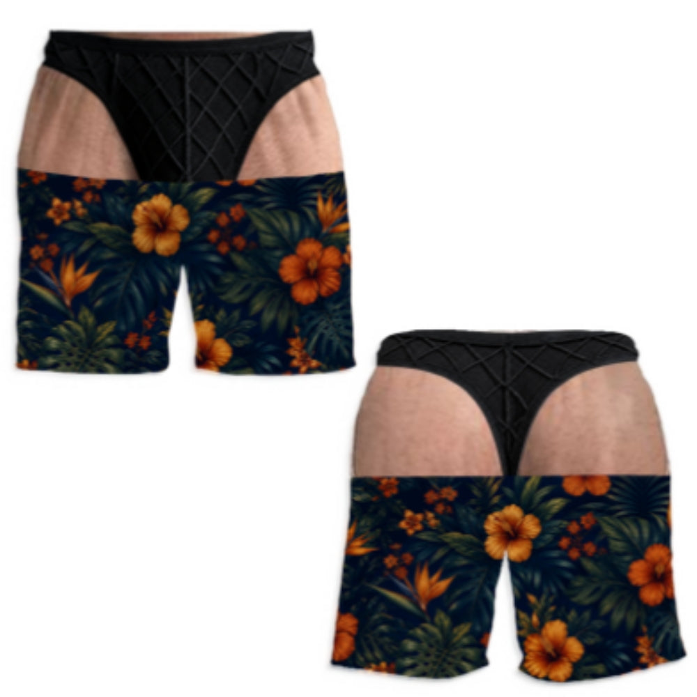 Custom Funny 3D Body Swim Trunks for Men, Birthday Summer Gift • Rear View Revival - Personalized Beach Shorts