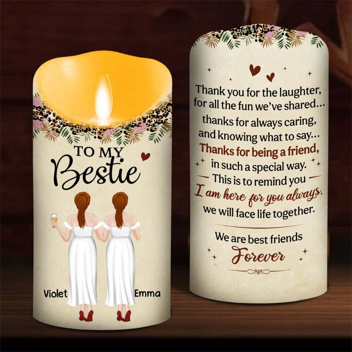 Always Here For You - Personalized LED Candle