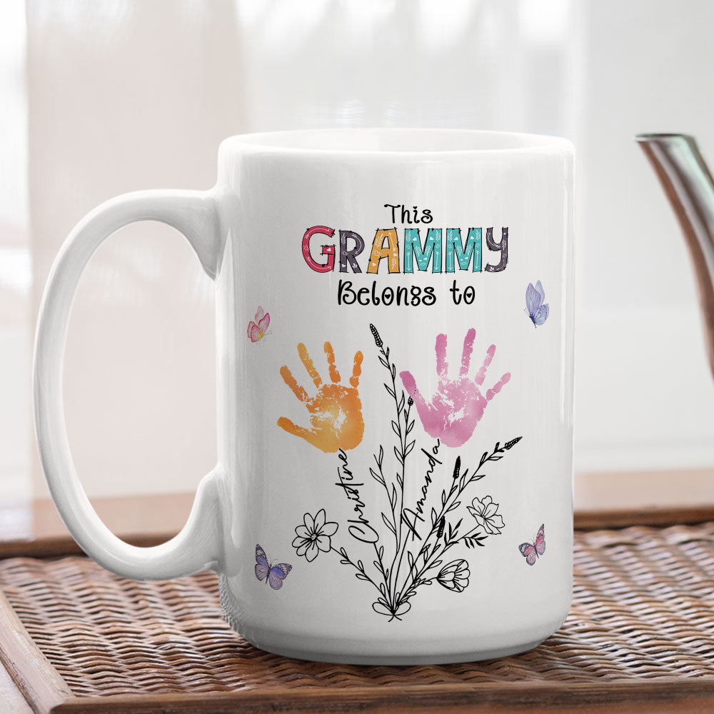 Custom Christmas & Birthday Gift For Grandma • Grandma Holds Memories We Treasure - Personalized Coffee Mug