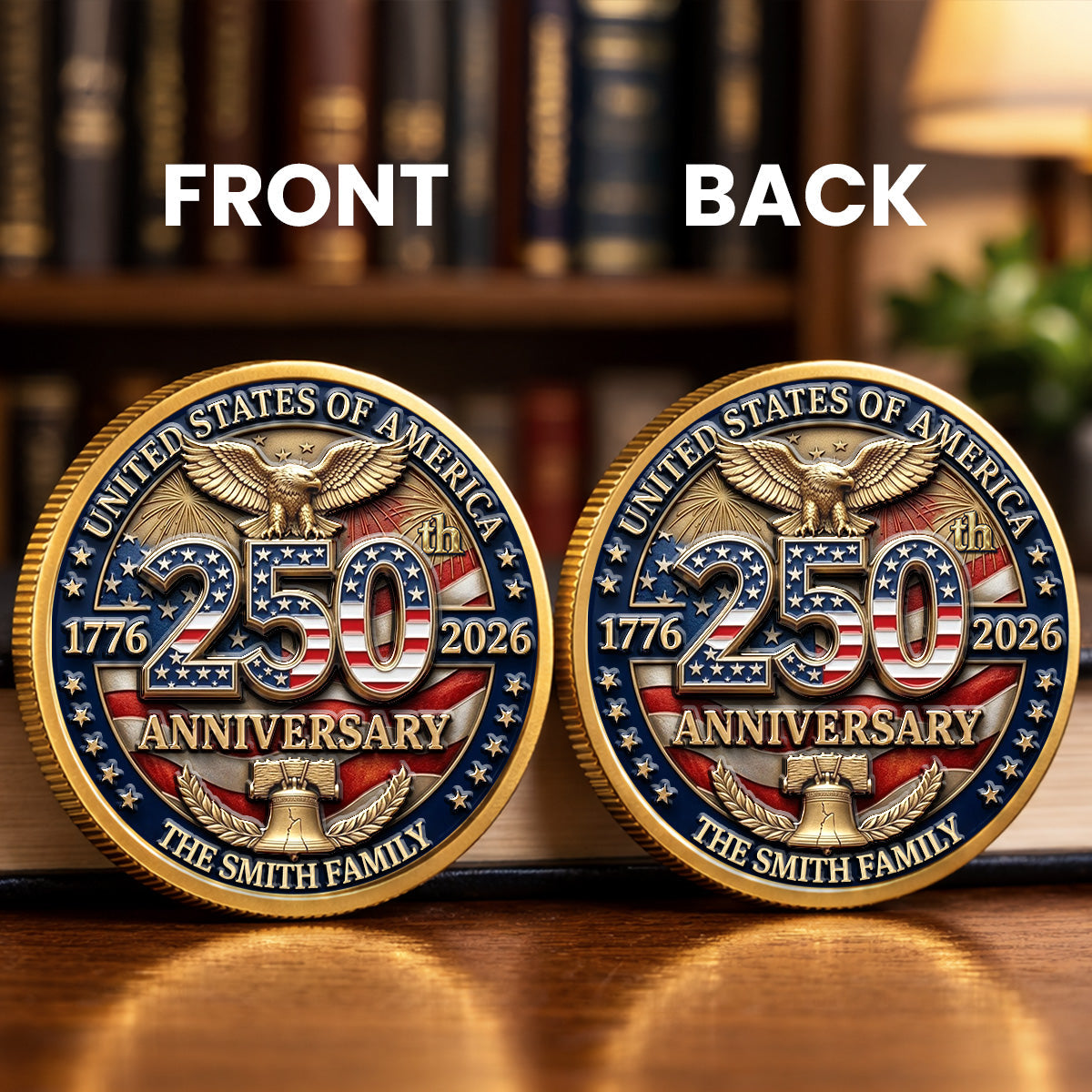 America 250th Anniversary - Personalized Commemorative Keepsake Coin