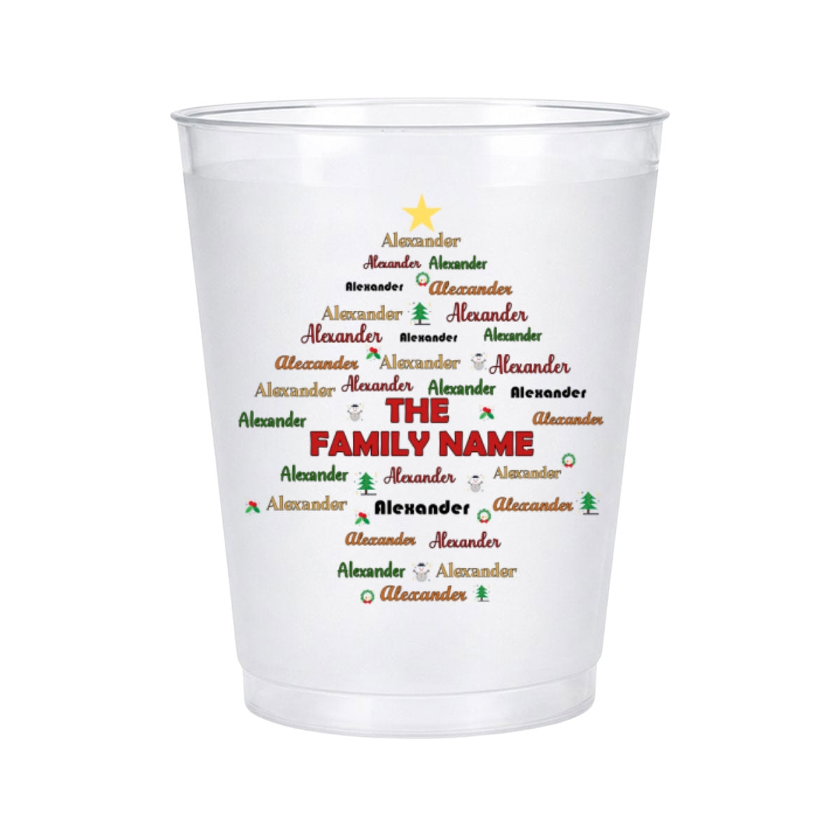Made For Family Christmas Moments - Personalized Frosted Cup