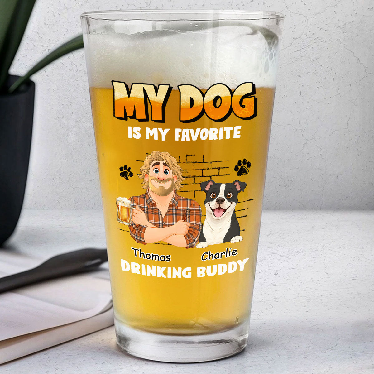 My Drinking Buddy - Personalized Beer Glass